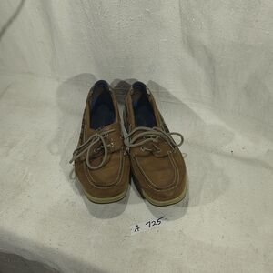 Sperry Top Sider Men's Size 10.5 Brown Leather Lace Up Boat Shoes